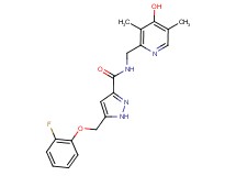5-[(2-fluorophenoxy)methyl]-N-[(4-hydroxy-3,5-dimethylpyridin-2-yl)methyl]-1H-pyrazole-3-carboxamide