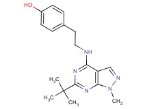 4-{2-[(6-tert-butyl-1-methyl-1H-pyrazolo[3,4-d]pyrimidin-4-yl)amino]ethyl}phenol