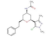 N-[(2S*,4R*,6S*)-2-(5-chloro-1,3-dimethyl-1H-pyrazol-4-yl)-6-(2-phenylethyl)tetrahydro-2H-pyran-4-yl]acetamide