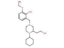 2-{[4-cyclohexyl-3-(2-hydroxyethyl)-1-piperazinyl]methyl}-6-ethoxyphenol