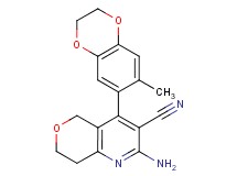 2-amino-4-(7-methyl-2,3-dihydro-1,4-benzodioxin-6-yl)-7,8-dihydro-5H-pyrano[4,3-b]pyridine-3-carbonitrile