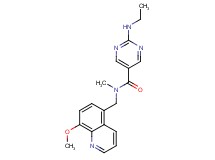 2-(ethylamino)-N-[(8-methoxyquinolin-5-yl)methyl]-N-methylpyrimidine-5-carboxamide