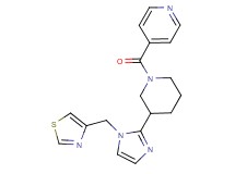 4-({3-[1-(1,3-thiazol-4-ylmethyl)-1H-imidazol-2-yl]-1-piperidinyl}carbonyl)pyridine