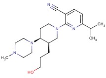 2-[(3R*,4S*)-3-(3-hydroxypropyl)-4-(4-methylpiperazin-1-yl)piperidin-1-yl]-6-isopropylnicotinonitrile