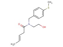 (3E)-N-(2-hydroxyethyl)-N-[4-(methylthio)benzyl]pent-3-enamide