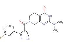 2-(dimethylamino)-7-{[3-(3-fluorophenyl)-1H-pyrazol-4-yl]carbonyl}-5,6,7,8-tetrahydropyrido[3,4-d]pyrimidin-4(3H)-one