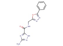 3-amino-N-[(5-phenyl-1,3,4-oxadiazol-2-yl)methyl]-1H-1,2,4-triazole-5-carboxamide