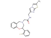2-[2-(2-fluorophenyl)-2,3-dihydro-1,4-benzoxazepin-4(5H)-yl]-N-[(2-methylimidazo[2,1-b][1,3]thiazol-6-yl)methyl]acetamide