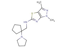 1,3-dimethyl-N-[(1-pyrrolidin-1-ylcyclopentyl)methyl]-1H-pyrazolo[3,4-d][1,3]thiazol-5-amine