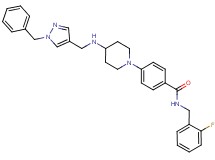 4-(4-{[(1-benzyl-1H-pyrazol-4-yl)methyl]amino}-1-piperidinyl)-N-(2-fluorobenzyl)benzamide