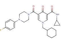 1-(cyclohexylmethyl)-N-cyclopropyl-5-{[4-(4-fluorophenyl)-1-piperazinyl]carbonyl}-4-oxo-1,4-dihydro-3-pyridinecarboxamide