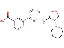 2-(2-{[(3R*,4R*)-4-piperidin-1-yltetrahydrofuran-3-yl]amino}pyrimidin-4-yl)isonicotinic acid