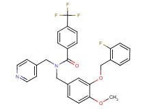 N-{3-[(2-fluorobenzyl)oxy]-4-methoxybenzyl}-N-(4-pyridinylmethyl)-4-(trifluoromethyl)benzamide