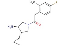(3R*,4S*)-4-cyclopropyl-1-[(4-fluoro-2-methylphenyl)acetyl]pyrrolidin-3-amine