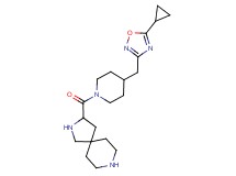3-({4-[(5-cyclopropyl-1,2,4-oxadiazol-3-yl)methyl]-1-piperidinyl}carbonyl)-2,8-diazaspiro[4.5]decane