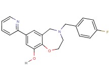 4-(4-fluorobenzyl)-7-(2-pyridinyl)-2,3,4,5-tetrahydro-1,4-benzoxazepin-9-ol
