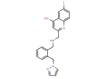 6-fluoro-2-({[2-(1H-pyrazol-1-ylmethyl)benzyl]amino}methyl)quinolin-4-ol