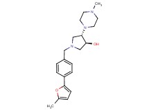 (3S*,4S*)-1-[4-(5-methyl-2-furyl)benzyl]-4-(4-methylpiperazin-1-yl)pyrrolidin-3-ol