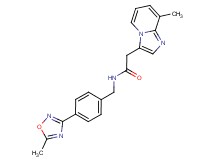2-(8-methylimidazo[1,2-a]pyridin-3-yl)-N-[4-(5-methyl-1,2,4-oxadiazol-3-yl)benzyl]acetamide