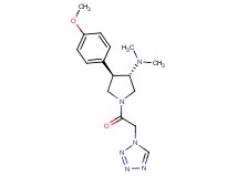 (3S*,4R*)-4-(4-methoxyphenyl)-N,N-dimethyl-1-(1H-tetrazol-1-ylacetyl)pyrrolidin-3-amine