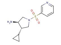 (3R*,4S*)-4-cyclopropyl-1-(pyridin-3-ylsulfonyl)pyrrolidin-3-amine
