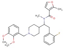 N-[1-[1-(2,3-dimethoxybenzyl)-4-piperidinyl]-2-(2-fluorophenyl)ethyl]-N,2-dimethyl-3-furamide