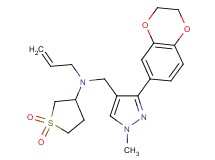 N-allyl-N-{[3-(2,3-dihydro-1,4-benzodioxin-6-yl)-1-methyl-1H-pyrazol-4-yl]methyl}tetrahydro-3-thiophenamine 1,1-dioxide
