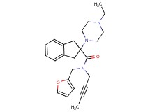 N-2-butyn-1-yl-2-(4-ethyl-1-piperazinyl)-N-(2-furylmethyl)-2-indanecarboxamide
