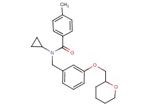 N-cyclopropyl-4-methyl-N-[3-(tetrahydro-2H-pyran-2-ylmethoxy)benzyl]benzamide