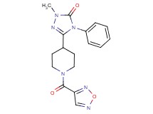 2-methyl-5-[1-(1,2,5-oxadiazol-3-ylcarbonyl)piperidin-4-yl]-4-phenyl-2,4-dihydro-3H-1,2,4-triazol-3-one