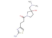 1-[3-(2-amino-1,3-thiazol-4-yl)propanoyl]-3-[(dimethylamino)methyl]-3-pyrrolidinol