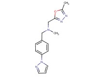 N-methyl-1-(5-methyl-1,3,4-oxadiazol-2-yl)-N-[4-(1H-pyrazol-1-yl)benzyl]methanamine