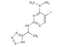 5-fluoro-N~4~,N~4~-dimethyl-N~2~-[1-(1H-tetrazol-5-yl)ethyl]pyrimidine-2,4-diamine