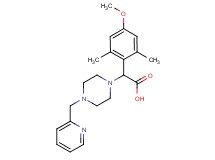 (4-methoxy-2,6-dimethylphenyl)[4-(pyridin-2-ylmethyl)piperazin-1-yl]acetic acid