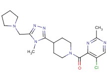 5-chloro-2-methyl-4-({4-[4-methyl-5-(pyrrolidin-1-ylmethyl)-4H-1,2,4-triazol-3-yl]piperidin-1-yl}carbonyl)pyrimidine