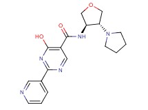 4-hydroxy-2-pyridin-3-yl-N-[(3R*,4R*)-4-pyrrolidin-1-yltetrahydrofuran-3-yl]pyrimidine-5-carboxamide