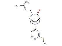 (1S*,5R*)-6-(3-methyl-2-buten-1-yl)-3-[2-(methylthio)-4-pyrimidinyl]-3,6-diazabicyclo[3.2.2]nonan-7-one