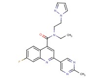 N-ethyl-7-fluoro-2-(2-methyl-5-pyrimidinyl)-N-[2-(1H-pyrazol-1-yl)ethyl]-4-quinolinecarboxamide