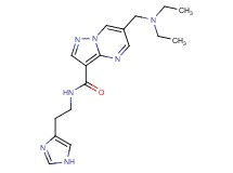 6-[(diethylamino)methyl]-N-[2-(1H-imidazol-4-yl)ethyl]pyrazolo[1,5-a]pyrimidine-3-carboxamide