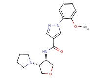 1-(2-methoxyphenyl)-N-[(3R*,4R*)-4-(1-pyrrolidinyl)tetrahydro-3-furanyl]-1H-pyrazole-4-carboxamide