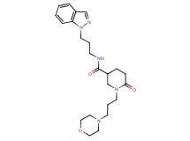 N-[3-(1H-indazol-1-yl)propyl]-1-[3-(4-morpholinyl)propyl]-6-oxo-3-piperidinecarboxamide