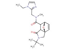(3aR*,6S*)-2-tert-butyl-N-[(1-ethyl-1H-imidazol-2-yl)methyl]-N-methyl-1-oxo-1,2,3,6,7,7a-hexahydro-3a,6-epoxyisoindole-7-carboxamide
