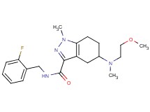 N-(2-fluorobenzyl)-5-[(2-methoxyethyl)(methyl)amino]-1-methyl-4,5,6,7-tetrahydro-1H-indazole-3-carboxamide