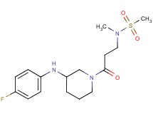 N-(3-{3-[(4-fluorophenyl)amino]-1-piperidinyl}-3-oxopropyl)-N-methylmethanesulfonamide