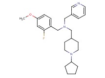 1-(1-cyclopentyl-4-piperidinyl)-N-(2-fluoro-4-methoxybenzyl)-N-(3-pyridinylmethyl)methanamine
