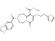 methyl 3-(1,3-benzodioxol-5-ylcarbonyl)-7-oxo-9-[2-(2-thienyl)ethoxy]-1,2,3,4,5,7-hexahydropyrido[1,2-d][1,4]diazepine-10-carboxylate