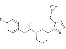 3-[1-(cyclopropylmethyl)-1H-imidazol-2-yl]-1-[(4-fluorophenyl)acetyl]piperidine