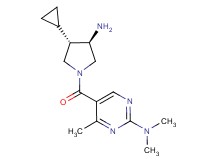 5-{[(3R*,4S*)-3-amino-4-cyclopropyl-1-pyrrolidinyl]carbonyl}-N,N,4-trimethyl-2-pyrimidinamine