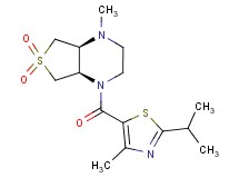 (4aS*,7aR*)-1-[(2-isopropyl-4-methyl-1,3-thiazol-5-yl)carbonyl]-4-methyloctahydrothieno[3,4-b]pyrazine 6,6-dioxide