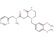 2-[1-(3,4-dimethoxybenzyl)-3-oxo-2-piperazinyl]-N-methyl-N-(4-pyrimidinylmethyl)acetamide